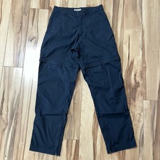 Royal Robbins Women s Convertible Hiking Pants Sz 6 Black Nylon Zip Off Gorpcore