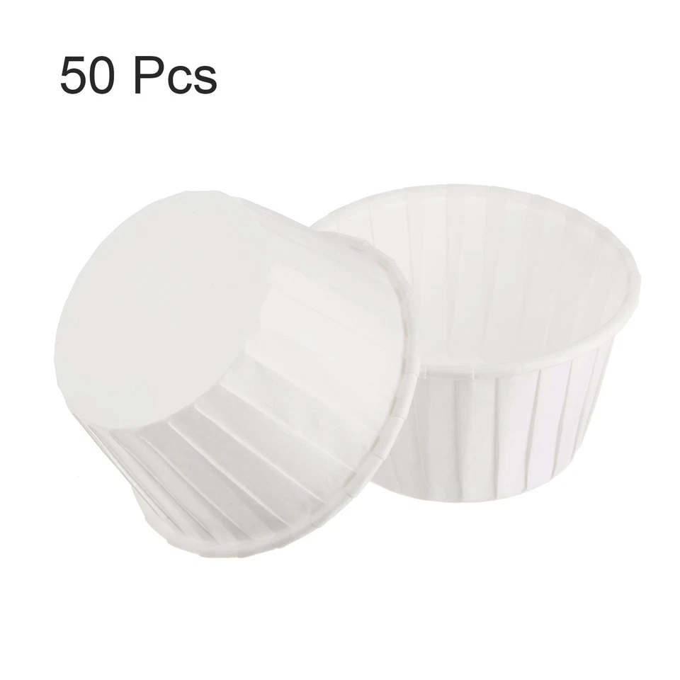 Weiße Cupcake Backformen, 50 Stück 3,5 Unzen Papier Cupcake Liner - Bild 3 von 4