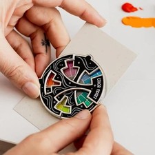 Color Fidget Enamel Pin, Color Fidget Wheel for Artists, Color Fidget Spinner