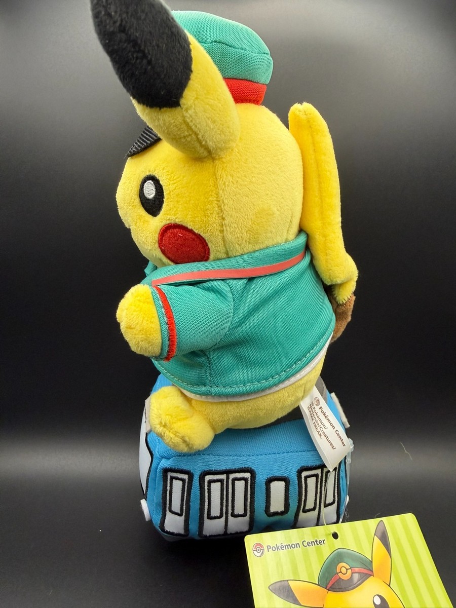 Pokemon Center Train Conductor Pikachu Plush JAPAN EXCLUSIVE Tokyo
