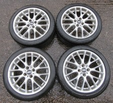 Full1 Set 17" Genuine MINI Silver Cross Spoke R112 Alloy Wheels R50 R56  6784130