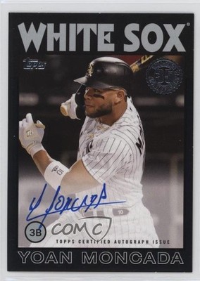 2021 Topps 1986 Topps Baseball Black /199 Yoan Moncada #86A-YMO Auto 1l8x
