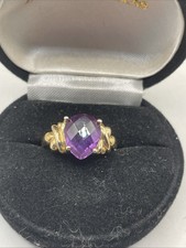 Sterling silver purple stone ring size 7.5