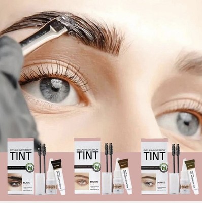 Quantity 3 colors Eyelash & Eyebrow Dye Tint Kit Waterproof permanent gel.