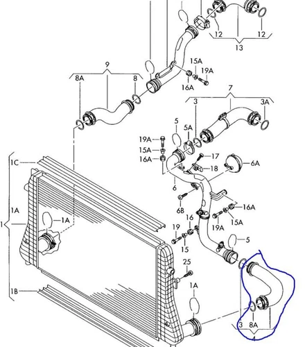 1K0145834L Tubo Presion Turbocompresor para SEAT LEON (1P1) Reference 20 210097 - Imagen 1 de 6