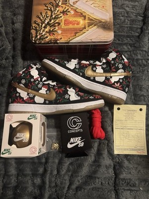 Nike SB x Concepts Ugly Christmas Sweater Size 9 W/ Exclusive Box Rare DS NEW