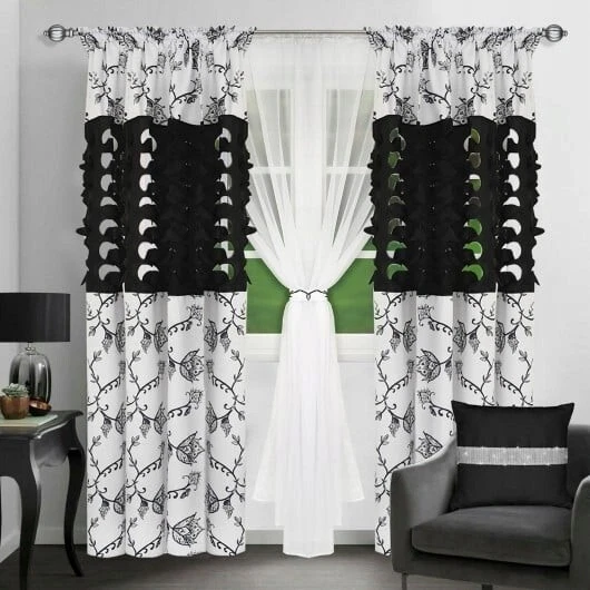 Contemporary Set Net Curtain With Two