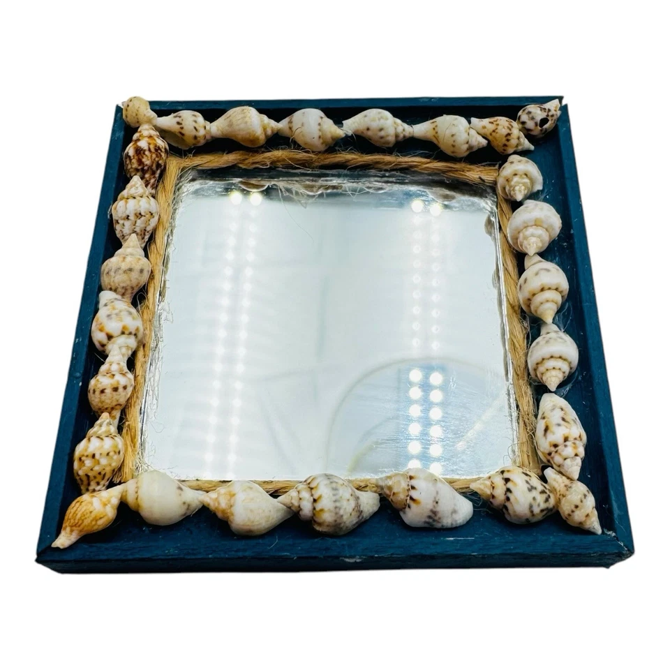 Artisan Natural Seashell Wall Mirror Dollhouse Miniature 1:12 OOAK - Image 3 of 4