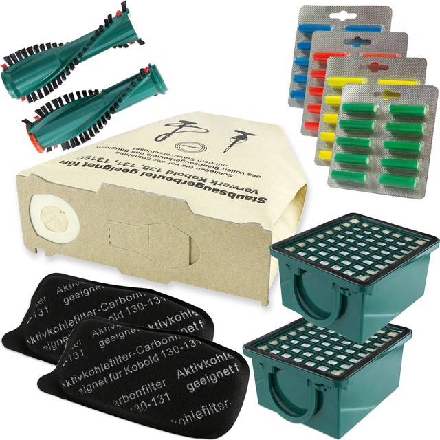 40 Staubsaugerbeutel Filter Bürsten Duft passend Vorwerk Kobold VK 130 VK 131