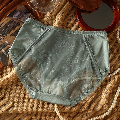 4 Pack Lot Sexy Womens Silky Satin Panties Lingeries Lace Sheer Underwear Briefs - Picture 12 of 14