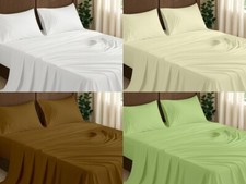 Slumber Sphere 4 Piece Microfiber Sheet Set with Deep Pockets 15-18" Drop   Soft
