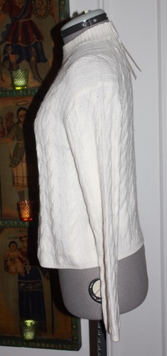 NEU Vince cremefarben Wolle-Kaschmir-Mischung Zopfmuster Pullover Pulli XS neu mit Etikett $ 395 - Bild 10 von 12