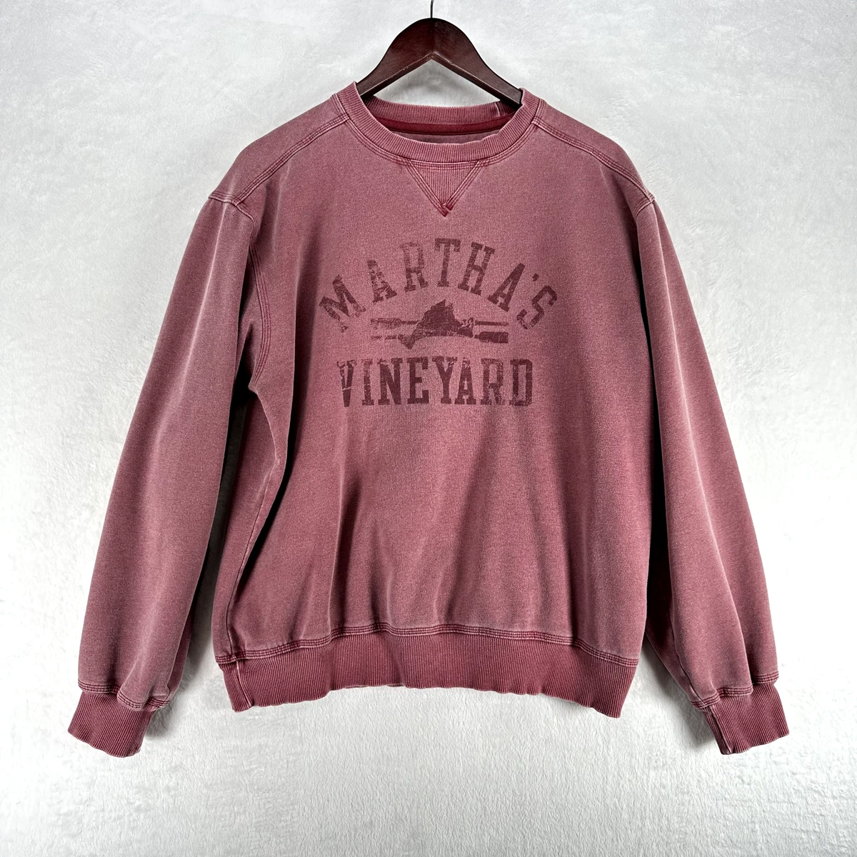 Vintage Martha s Vineyard Sweatshirt Adult Large Pink Crew Neck