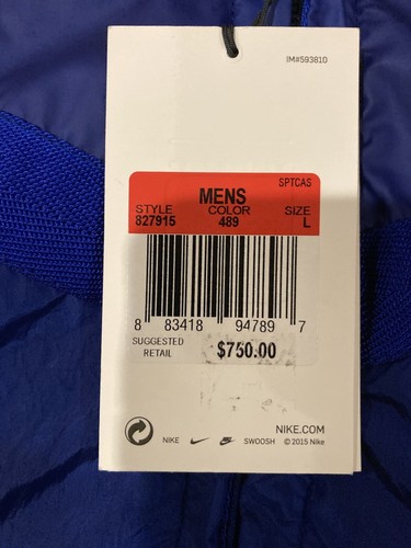 NikeLab X Stone Island Windrunner Jacket Hyper Blue 827915-489 Men’s Size L - Picture 9 of 16