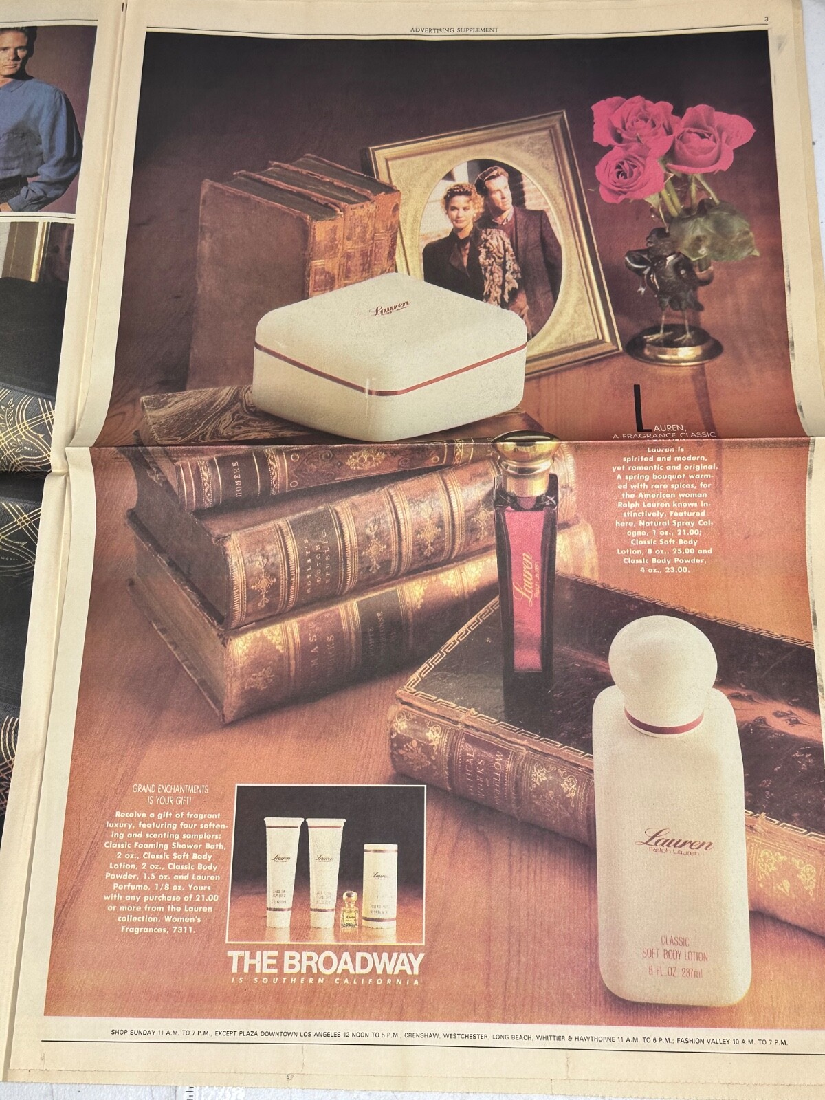 SAINT LAURENT Giacca Bomber Broadway SoCal 1988 Uomo Inserto PACC Pierre Cardin YSL Pubblicità