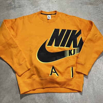 NIKE Air x Kim Jones NRG Swoosh Crewneck Sweatshirt Adult MEDIUM Bright  Orange