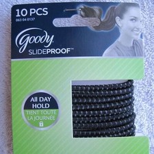 10 Goody Stay Put Slide Proof Hold Stay Secure Fit Elastic Ponytailer Hair Bands