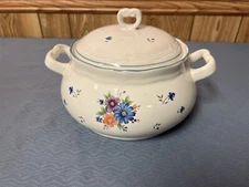 Lovely Provincial Bouquet Covered Casserole Ironstone