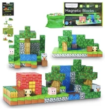 154PCS Minecraft Magnetic Blocks Building Blocks for Kids. Forest, Stem, Learn.
