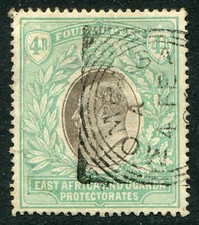 KUT 1904-07 wmk. MCA 4r SG 29 used Mombasa (cat. �150)
