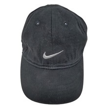 Nike Baby Infant Strapback Hat Black Swoosh Logo Embroidered 100 Cotton