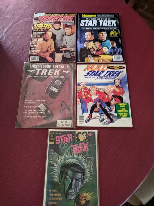 Star Trek Vintage Lot of 5 Comics Mad Magazine Starlog Ultimate Guide Gold Key