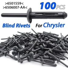 100X Plastic Blind Rivets Clip Fastener 1/4" Hole A13751 For Chrysler