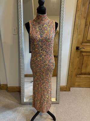 Caroline Constas Multicolor Exposed Back Sweater Dress Size Medium Retail  $640 | eBay