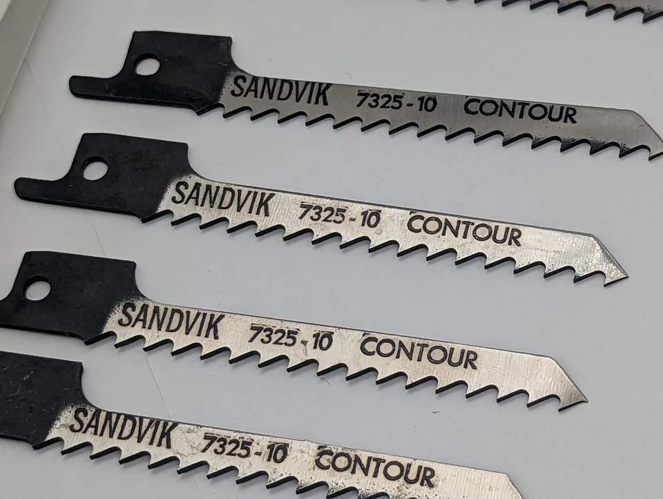 5 hojas de sierra recíprocas Sandvik Tang de colección de alto carbono de 1/2" 10 TPI 3 5/8"  Foto 2 de 4