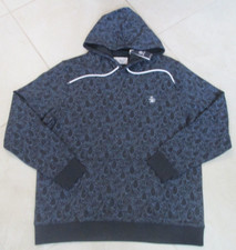 NEW Original Penguin Hoodie Sweatshirt MENS M All Over Logo Navy Blue 108.00