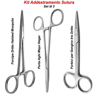 Medical Surgical Suture Training Tools Needle Holder Mosquito Tweezers Scissors