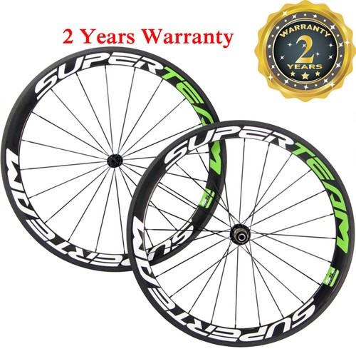 Superteam ROAD RACING 50mm CERCHI DI RUOTE COPERTONCINO 700C R13 set di  ruote carbonio Bicicletta | eBay