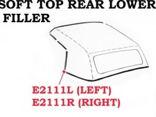 1968-1975 Corvette Weatherstrip Soft Top Rear Lower Filler Usa Left 1968-1975 Corvette Weatherstrip Soft Top Rear Lower Filler Usa Left