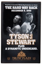 “THE HARD WAY BACK – TYSON VS. STEWART” BOXING BUTTON.         