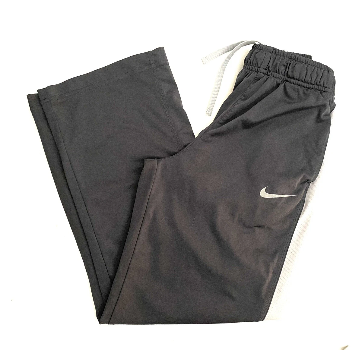 Nike drifit performance athletic gray stripe pants size Medium eBay