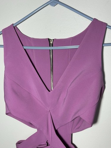 Vestido Maria Bianca Nero Púrpura Dos Tonos Recortado Hasta el Suelo Talla 0 - Imagen 2 de 14