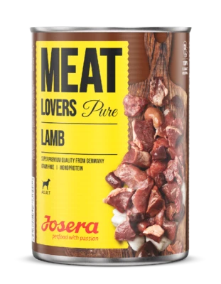 JOSERA Meat Lovers Pure Lamb 6x800g | Nassfutter mit hohem Fleischanteil (Lamm)