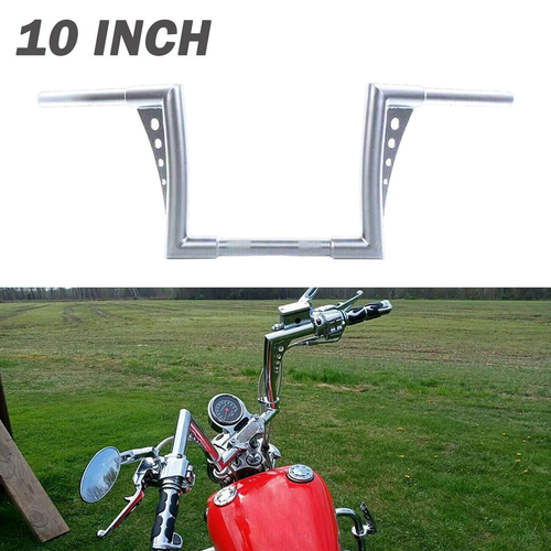 10 Inch Chrome Ape Hanger Handlebars 1-1/4" Fat For Harley Davidson FXST Sportster XL