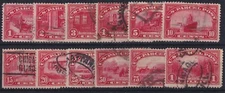 USA557) USA 1913 Parcel Post set of 12 1c to $1 Scott Q1 – Q12, the 15c with str
