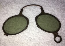 Antique Pinch Nose Sunglasses. Spring and Nose Bridge Grippers.