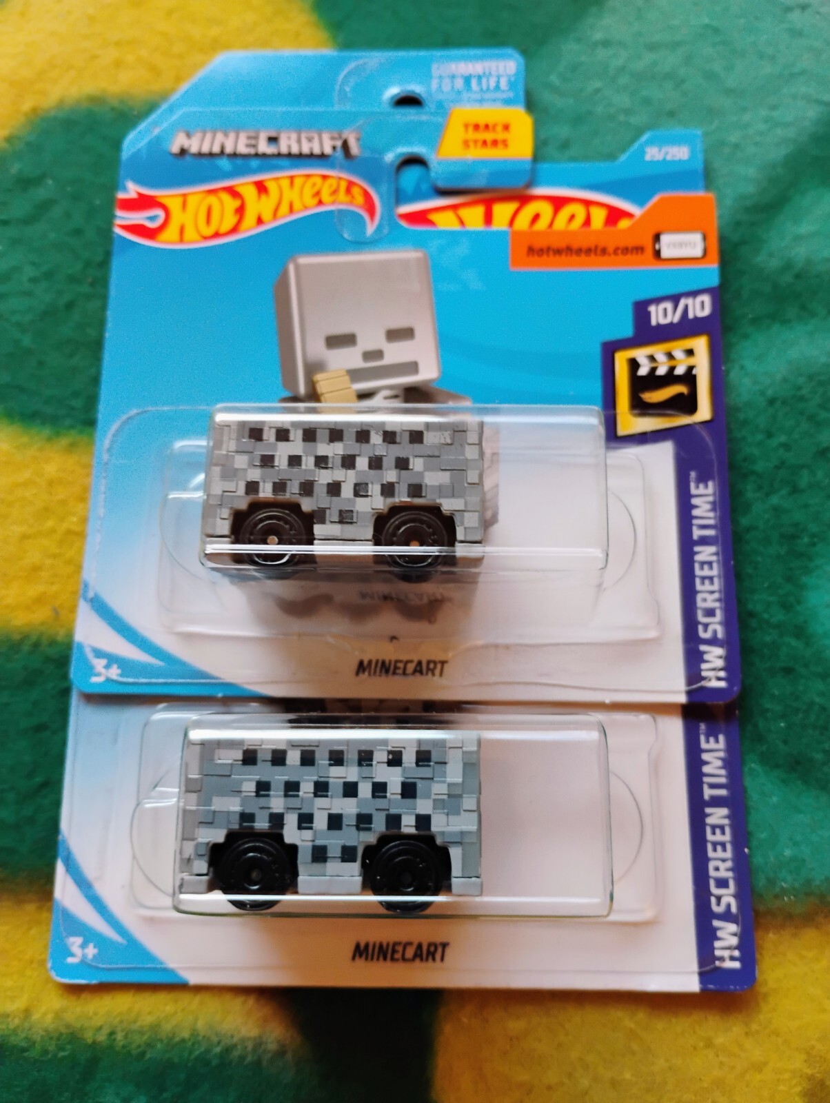 2018 Hot Wheels #25/250 Minecraft Minecart  Lot Of 2  VHTF Short Card  + Regular