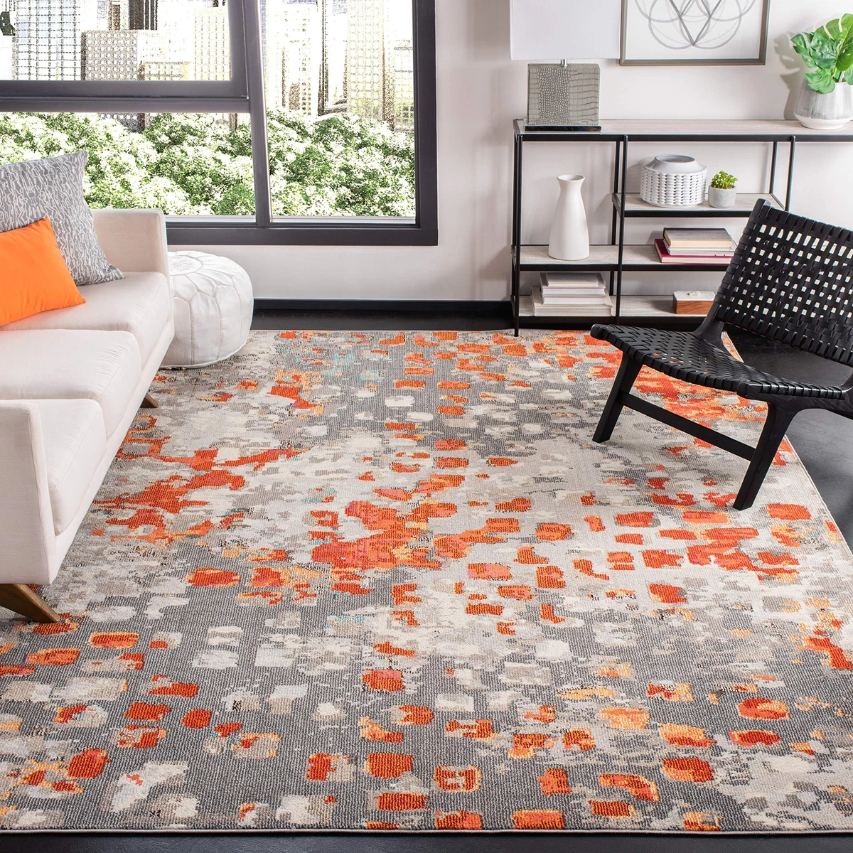 Gray area rug 8x10 deals