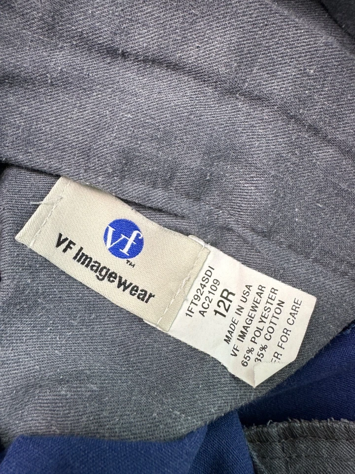 Pantalones VF Imagewear para mujer 12R tinta azul plisado uniforme utilitario pantalón de trabajo EE. UU. Foto 3 de 4