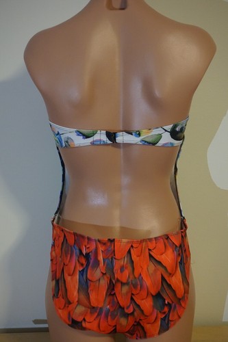 NWT Clover Canyon Swim Swimsuit Bikini 1 piece Monokini Strapless Sz L Red $250 - Picture 6 of 6