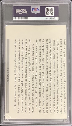 Bill Parcells Signed Cut Page Football NE Patriots Giants Coach Auto HOF PSA/DNA - Picture 3 of 3
