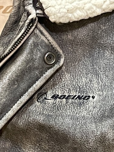 Vintage Boeing Leather Bomber Jacket Men’s Medium - Picture 3 of 6