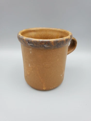 McCoy Pottery 1412 Mug Cup 10 Oz Brown Canyon Mesa c.1970s