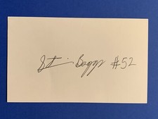 STEVIE BAGGS Signed BETHUNE-COOKMAN / CFL / NFL 3x5 Index Card Autograph Auto