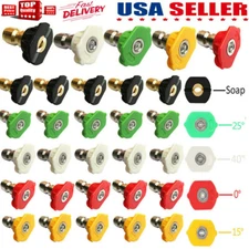 5X Quick Connect 1/4" Replacement Power Washer Spray Nozzle Pressure Washing Tip