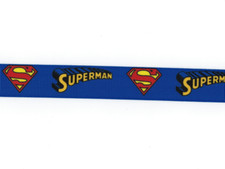 SUPER HERO SUPERMAN BLUE 7/8" Grosgrain Ribbon 1,3,5,10 Yards SHIP FROM USA